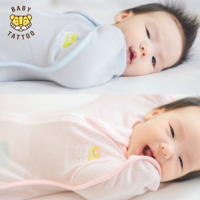 BABY TATTOO ถุงนอนห่อตัวเด็กทารก รุ่นผ้าฝ้ายตาข่าย Mesh Cotton ถุงนอนกันสะดุ้ง (แถมฟรีถุงถนอมผ้า)