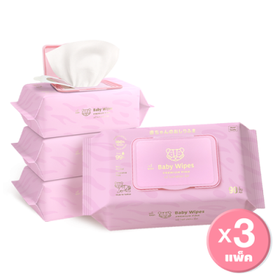 ทิชชู่เปียกผ้าแคชเมียร์ พรีเมียม  90 แผ่น