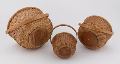 ASSEMBLED NEST OF THREE NANTUCKET BASKETS