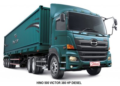 รถบรรทุก ฮีโน่ 500 วิกเตอร์ 344/380 แรง ดีเซล เกียร์ธรรมดา หนา 26 มิล ท่อน้ำขนาด 56 มิล