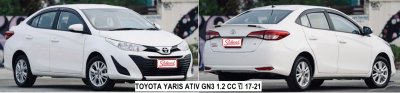 โตโยต้า ยาริส เอทีฟ รุ่น 3 ท่อเฉียง ปี 17-20 เครื่อง 1.2 CC เกียร์ออโต้