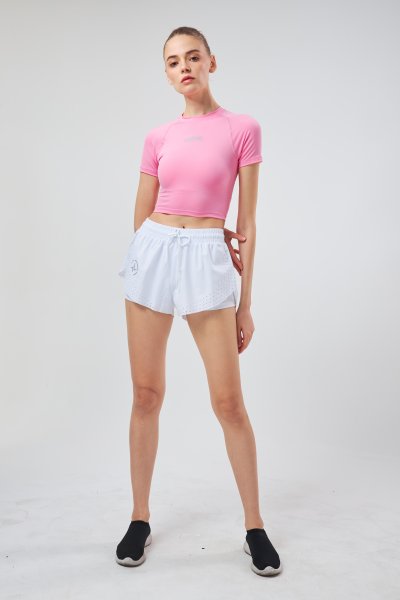 เสื้อวิ่งแขนสั้น  เอวลอย