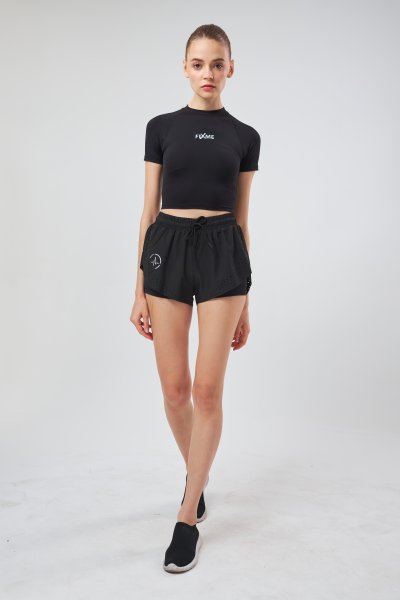 เสื้อวิ่งแขนสั้น  เอวลอย