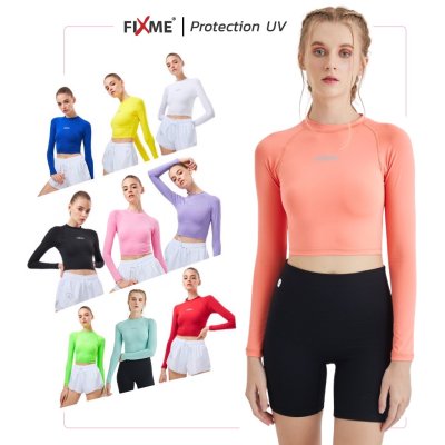 เสื้อวิ่งแขนยาวกันแดด เอวลอย   สำหรับวิ่ง