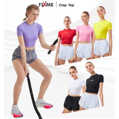 เสื้อวิ่งแขนสั้น  เอวลอย