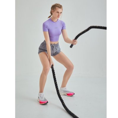 กางเกงวิ่ง ขาสั้นมีซับใน สีขาว Fixme รุ่น Snow