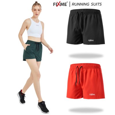 (ทรงโปร) กางเกงวิ่งขาสั้น 4นิ้ว กางเกงวิ่ง  เบา มีซับใน  แห้งไว Fixme