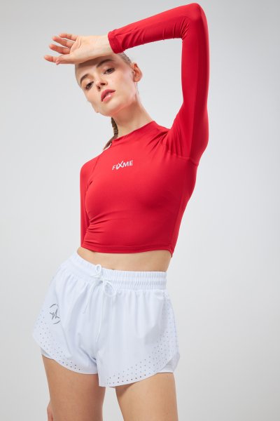 เสื้อวิ่งแขนยาวกันแดด เอวลอย   สำหรับวิ่ง