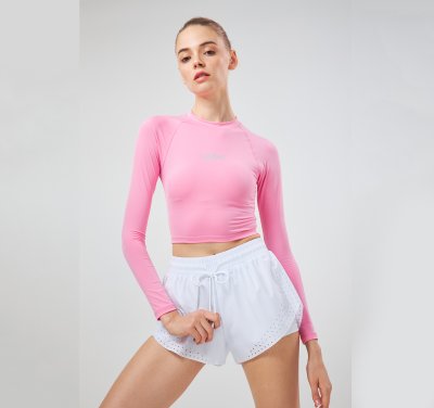 เสื้อวิ่งแขนยาวกันแดด เอวลอย   สำหรับวิ่ง