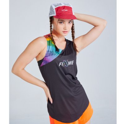 เสื้อกล้ามวิ่งหญิง เสื้อวิ่งหญิง รุ่น rainbow เบามาก ไร้ตะเข็บ