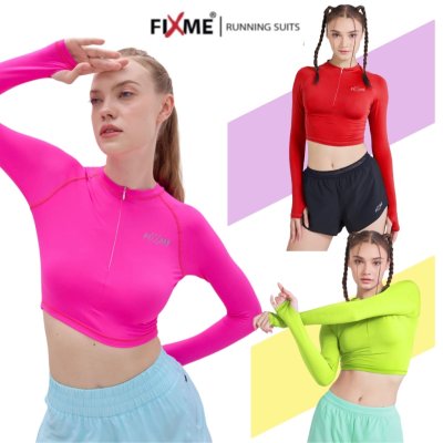 เสื้อเอวลอย ซิปหน้า เสื้อวิ่งเทรล กันUV 99% แห้งไว ไร้กลิ่น FIXMESPORT เสื้อเอวลอย ซิปหน้า เสื้อวิ่งเทรล กันUV 99% แห้งไว ไร้กลิ่น FIXMESPORT