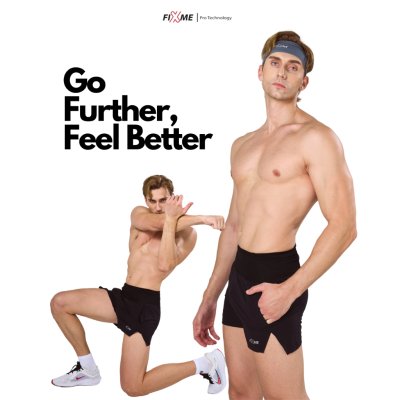 Aero กางเกงวิ่งขาสั้น ผู้ชาย 3.5นิ้ว  (มีกระเป๋ารอบเอว) กางเกงวิ่ง ไม่มีซับใน