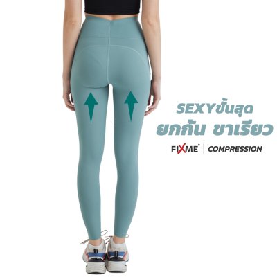 (เก็บหน้าท้อง) กางเกงโยคะ (เอวสูง)  รุ่น compact กางเกงรัดกล้ามเนื้อ