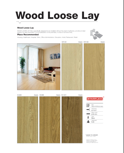 กระเบื้องยางลายไม้ Loose Lay