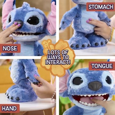 NEW! Stitch Interactive Feature Plush Toy แบบสมจริงขีดสุด