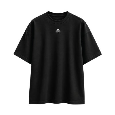 เสื้อยืด Aurora ทรง Oversize สวมใส่สบาย สีดำ (Cotton 100%)
