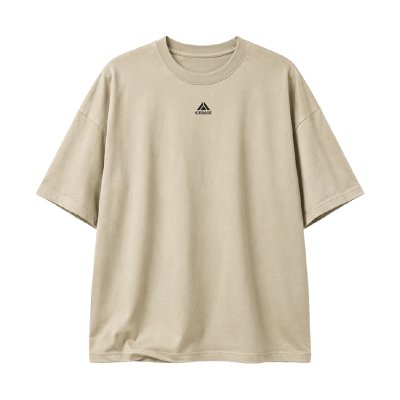 เสื้อยืด Aurora ทรง Oversize สวมใส่สบาย สีเบจ (Cotton 100%)