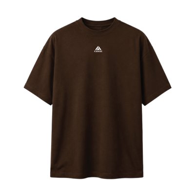 เสื้อยืด Aurora ทรง Oversize สวมใส่สบาย สีน้ำตาล (Cotton 100%)