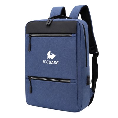 กระเป๋าเป้สะพายหลัง Laptop Backpack มีช่องเสียบสาย USB ความจุ 17 ลิตร (สีน้ำเงิน) รุ่น BK-901BL