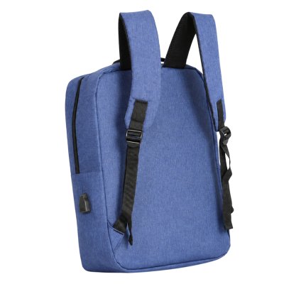 กระเป๋าเป้สะพายหลัง Laptop Backpack มีช่องเสียบสาย USB ความจุ 17 ลิตร (สีน้ำเงิน) รุ่น BK-901BL