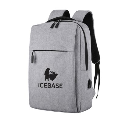 กระเป๋าเป้สะพายหลัง Laptop Backpack มีช่องเสียบสาย USB ความจุ 17 ลิตร (สีเทา) รุ่น BK-902GY