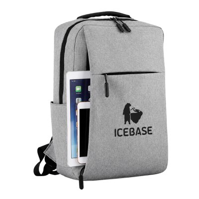 กระเป๋าเป้สะพายหลัง Laptop Backpack มีช่องเสียบสาย USB ความจุ 17 ลิตร (สีเทา) รุ่น BK-902GY