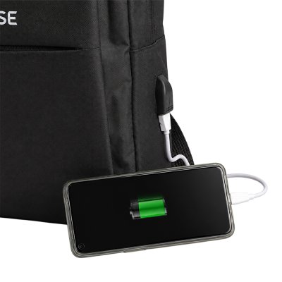 กระเป๋าเป้สะพายหลัง Laptop Backpack มีช่องเสียบสาย USB ความจุ 17 ลิตร (สีดำ) รุ่น BK-903BK