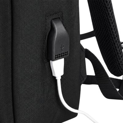 กระเป๋าเป้สะพายหลัง Laptop Backpack มีช่องเสียบสาย USB ความจุ 17 ลิตร (สีดำ) รุ่น BK-903BK