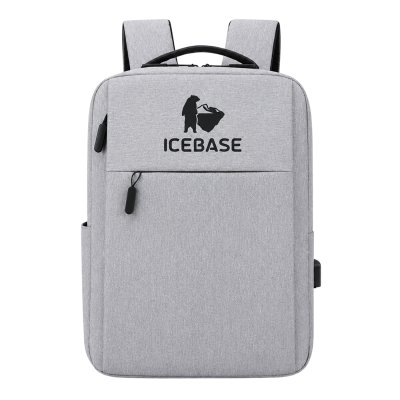 กระเป๋าเป้สะพายหลัง Laptop Backpack มีช่องเสียบสาย USB ความจุ 20 ลิตร (สีเทา) รุ่น BK-904GY