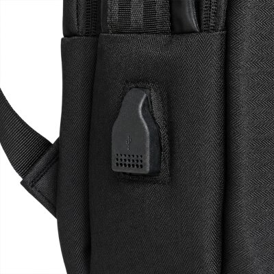 กระเป๋าเป้สะพายหลัง Laptop Backpack มีช่องเสียบสาย USB ความจุ 35 ลิตร (สีเทา) รุ่น BK-906BK