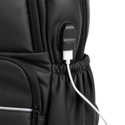 กระเป๋าเป้สะพายหลัง Laptop Backpack มีช่องเสียบสาย USB ความจุ 27 ลิตร (สีดำ) รุ่น BK-912BK