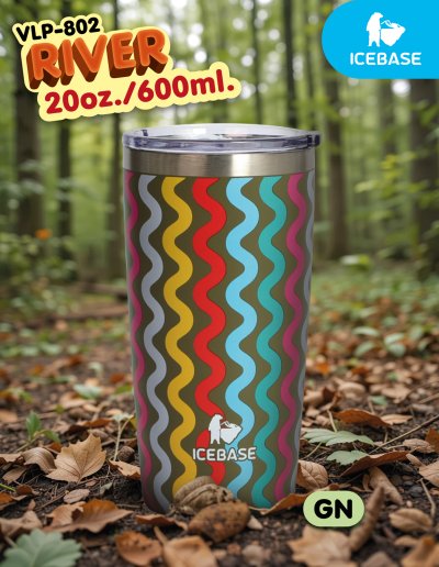แก้วน้ำเก็บความเย็น ขนาด 20 Oz. ความจุ 600ML. รุ่น RIVER