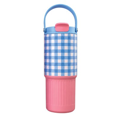 แก้วเก็บอุณหภูมิ Two-Tone ลายสก๊อต Stainless 18/8 ขนาด 25 Oz. ความจุ 750 ML. รุ่น CUTE
