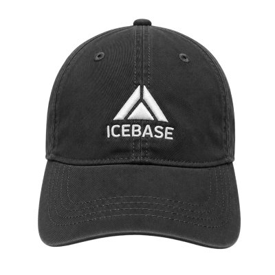 หมวกแก๊ปผ้าฟอก ICEBASE สไตล์ Vintage Tone สีดำ (Washed Cap)