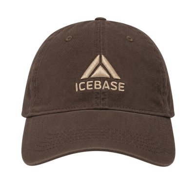 หมวกแก๊ปผ้าฟอก ICEBASE สไตล์ Vintage Tone สีน้ำตาล (Washed Cap)