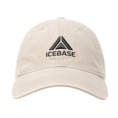 หมวกแก๊ปผ้าฟอก ICEBASE สไตล์ Vintage Tone สีเบจ (Washed Cap)