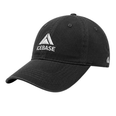 หมวกแก๊ปผ้าฟอก ICEBASE สไตล์ Vintage Tone สีดำ (Washed Cap)