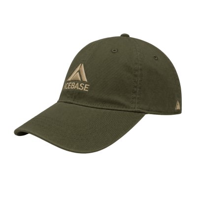 หมวกแก๊ปผ้าฟอก ICEBASE สไตล์ Vintage Tone สีเขียว (Washed Cap)
