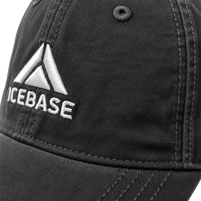 หมวกแก๊ปผ้าฟอก ICEBASE สไตล์ Vintage Tone สีดำ (Washed Cap)