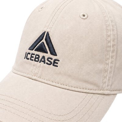 หมวกแก๊ปผ้าฟอก ICEBASE สไตล์ Vintage Tone สีเบจ (Washed Cap)