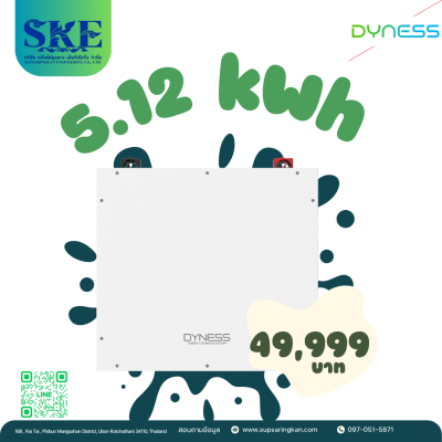แบตเตอรี่ Dyness DL5.0C ความจุ 5.12kWh แบตลิเธียมสำรองไฟระบบโซล่าเซลล์