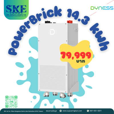 แบตเตอรี่ Dyness PowerBrick ความจุ 14.3kWh แบตลิเธียมระบบโซล่าเซลล์สำรองไฟ