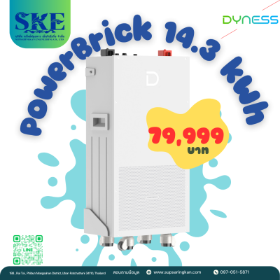 แบตเตอรี่ Dyness PowerBrick ความจุ 14.3kWh แบตลิเธียมระบบโซล่าเซลล์สำรองไฟ
