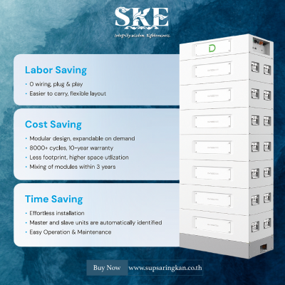 แบตเตอรี่ไฮโวลต์ 14.3kWh Dyness S51280 (STACK280 Series)