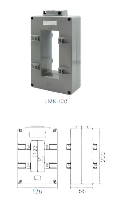 CT LMK-120 Ratio 1000/5A Class 1.0 (25VA High Burden) Window 123x53mm (Pack 10 Pcs)