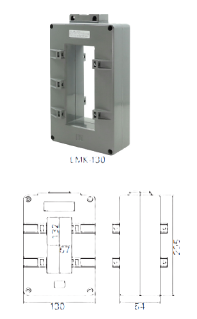 CT QUBIX LMK-130 Ratio 4000/5A Class 1.0 (45VA Ultimate Burden) Window 123x72mm (Pack 10 Pcs)