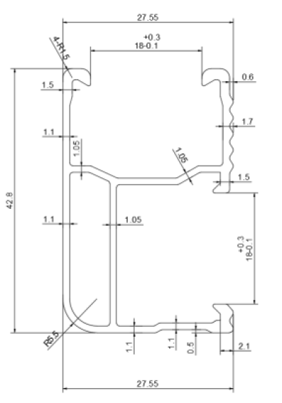 MEGA MOUNTING Aluminum Profile 4800 รุ่น MG-LT (LT Rail)