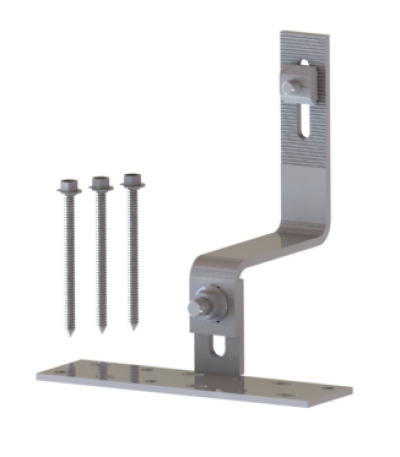 MEGA MOUNTING Tile Roof Hook 01 Adjustable (MG-RK-01AD) ขายึดกระเบื้องซีแพค ปรับระดับได้