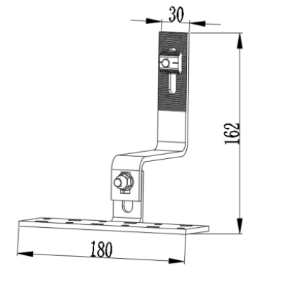 MEGA MOUNTING Tile Roof Hook 01 Adjustable (MG-RK-01AD) ขายึดกระเบื้องซีแพค ปรับระดับได้