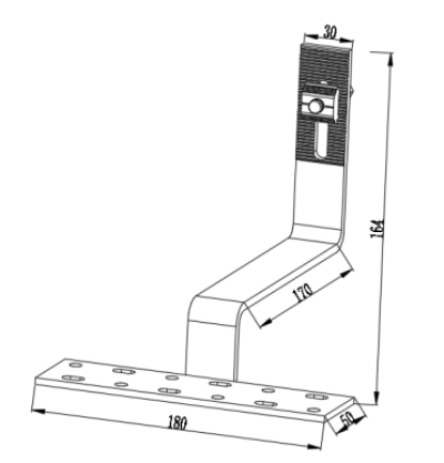 MEGA MOUNTING Tile Roof Hook 17 (MG-RK-17) ขายึดกระเบื้องซีแพค/คอนกรีต
